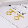 Diseño Coreano Hebilla Ot Chapada en Cobre Oro Real 18K Hebilla de Nudo Cadena Hebilla Ot Pulsera DIY Collar Hebilla de Joyería