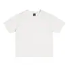 Camiseta de Manga Corta Ancha de Algodón Puro Pesado Estilo Americano 250g Marca de Moda Juvenil Hombro Caído Corte Recto Cuello Redondo Venta al por Mayor