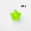 Colgante de estrella de cinco puntas de acrílico de 24 mm en color caramelo, hecho a mano, para llavero, bolso, accesorios de joyería al por mayor