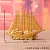 Vela Lisa Barco à Vela Barco Dragão Enfeite Artesanato em Metal Decoração de Mesa para Sala de Estar Presente de Inauguração e Festa de Casa Nova