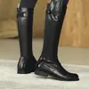 Nueva colección otoño e invierno 2026: botas altas hasta la rodilla para mujer, botas de montar, estilo retro de moda, botas de caña alta con tachuelas, botas de ciclismo a la moda