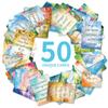 Nuevas 50 Tarjetas de Paisajes Acuarela con Texto Inspirador Tarjetas de Ánimo para Niños Tarjetas Educativas Venta Caliente Transfronteriza Amazon
