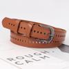 Corea del Sur Nuevo cinturón estilo ins ahuecado cinturón de agujeros completos sin perforaciones jeans de mujer estudiante con simple todo a juego