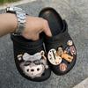 Accesorios para Zapatos Croc Hebilla de Zapato DIY Flor de Zapato Gafas Estéreo Oso Oso Desmontable Pizarra de Dibujo Decoración de Superficie Zapatos