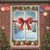 Bestseller transfronterizo Cortinas navideñas para ventanas, cinta para ventanas, tela de fondo, tela colgante, tela de fondo para decoración de fiestas, accesorios de fotografía