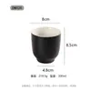 Copo de Cerâmica Preto Fosco para Vela Aromaterápica Recipiente para Vela Suporte de Vela Artesanato Criativo Decoração de Casa
