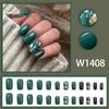 Comércio Exterior Estilo Fresh Europeu e Americano Verde Nail Patch Folha de Ouro Folhas Black Flash Retro Forest Wear Armor