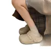 Pantuflas de suela gruesa, peludas, estilo Birkenstock, para mujer, diseñadas para usar en exteriores, nueva colección de invierno 2026, fáciles de poner, cálidas y cómodas, con diseño de punta cerrada