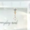 Aretes de Titanio F136 Aleación de Titanio Colgante Piedra de Cometa G23 Titanio Rosca Interna Circonita Labret Arete Joyería para Piercing Cabeza