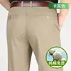Calças Masculinas Finas de Algodão Puro para Primavera e Verão, Calças Casuais Masculinas, Calças de Corte Reto para Homens de Meia-Idade e Idosos, Venda por Atacado de Fábrica, Calças Compridas de Trabalho Masculinas
