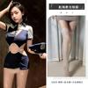 Lencería Sexy de Pecho Pequeño Push-Up Tentación Caliente Deseo Puro Talla Grande Sexy Uniforme de Policía Hermana Mayor Cardigan con Cremallera 6237