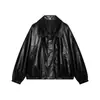 Ropa de Mujer 2026 Verano Nuevo Estilo Estilo Europeo y Americano Sencilla Versátil Funcional Chaqueta Bomber de Cuero 04751351