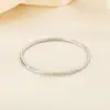Moda Europea y Americana TikTok Mismo Estilo Pulsera de Acero Inoxidable para Mujer Pulsera Redonda de Alambre Pulido Pulsera Apilable DIY para Mujer