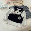 Roupa de Policial Coelho para Menininhas Irmãs Mais Novas Primavera Nova Judy Top e Saia de Bolo Conjunto de Duas Peças para Bebê Menina Primavera