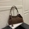 Bolsa Casual de Grande Capacidade com Estampa de Leopardo Nova Moda Outono e Inverno 2025 Bolsa de Axila Versátil Retrô Bolsa de Ombro de Mão