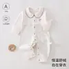 Ropa de bebé para otoño, mameluco suave de terciopelo para bebés, pijama base unisex para bebé, mameluco con apertura lateral tipo mariposa 6