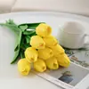 Flor Artificial de Tulipán Mini PU Flor Artificial Transfronteriza Boda Decoración del Hogar Flor Sensación Tulipán Planta Artificial