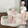 Zapatillas de moda para estudiantes con velcro y suela gruesa, nuevas para primavera y otoño de 2026, zapatillas casuales de color azul claro con lunares y diseño de gato en la puntera