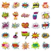 50 Pegatinas de Graffiti de Explosión Sorpresa Venta Caliente Transfronteriza Impermeables en Inglés Decorativas para Cuaderno Taza Térmica Pegatinas Venta al por Mayor