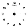 Reloj de pared para sofá simple transfronterizo, reloj de pared silencioso, reloj de pared digital creativo para dormitorio, pegatinas de pared decorativas, reloj al por mayor