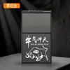 Estuche para Cigarrillos de Aleación Pack de 20 Deslizante Portátil para Hombres Grueso Suave y Duro Bolso Universal Impermeable de Alta Calidad Estuche Plegable para Cigarrillos