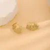 Europa e Estados Unidos Transfronteiriços Personalidade Metal Vento Amor Borboleta Flor Brincos Femininos Sentido Exagerado Textura Plissada Joia de Orelha