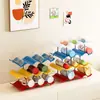 Portavasos de Agua Dopamina, Estante de Almacenamiento para Vasos, Estante de Vino de Escritorio, Organizador Ondulado Multicapa, Herramienta Mágica de Almacenamiento