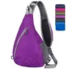 Mochila de Caminhada de Ombro Único Bolsa de Peito Nylon Resistente ao Desgaste Bolsa Tipo Gota d'Água Compartimento Multicamadas Casual Ciclismo Inclinada Leve Mochila Transversal