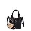 Bolso de Cubo de Cuero Suave de Moda y Versátil para Mujer, Fresco y Dulce, Bolso de Hombro Cruzado Único, Nuevo Estilo 2026 Bolso de Mano Coreano para el Trabajo