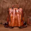 Mochila Retrô 2025 Novo Estilo Europeu e Americano Mochila Antifurto Grande Capacidade Bolsas Casuais Masculinas e Femininas Tendência Transfronteiriça
