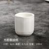 Taza de té cerámica blanco puro taza de agua servicio de mesa de hotel casa de té para el desayuno restaurante mesa de hotel taza engrosada resistente al calor