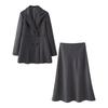 Ropa de Mujer Transfronteriza Aliexpress Otoño Nuevo Ropa de Mujer Comercio Exterior Venta al por Mayor Punto Traje de Falda de Doble Botonadura