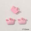 Oso con lazo rosa de niña dulce Corona amor flocado parche de resina Diadema DIY Accesorios femeninos al por mayor