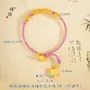 Joyería de oro mismo estilo oro de arena vietnamita patrón martillado estrella de cinco puntas pulsera enrollada tejida a mano estrella pulsera de cuerda de mano para mujer que combina con todo