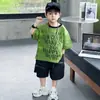 Conjunto de Verano de Manga Corta para Niños 2026 Nueva Ropa Infantil Verano Moderno Fresco Guapo Niño Pequeño Casual Ropa de Dos Piezas