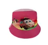 Comércio exterior chapéu de pescador infantil estampa de desenho animado chapéu balde para bebê feminino novo de verão chapéu de sol para meninos atacado T491