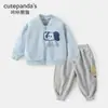Set Infantil Kaka Panda: Conjunto Casual de Dos Piezas para Niñas, Ropa de Principios de Primavera para Bebés, Moda de Otoño para Niños