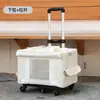 Caja con Ruedas para Mascotas, Bolsa para Gatos, Mochila Portátil para Gatos, Gran Capacidad, Artefacto de Viaje para Múltiples Gatos, Maleta Bolsa para Perros