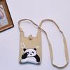 2024 Bolsa de Mão Mini de Tricô Guofeng Panda Bolsa de Celular Fashion Guofeng Bolsa de Ombro Bolsa Casual Versátil