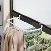 Varanda Estendal de Roupas Doméstico Moldura de Janela Janela de Canto Externa Estendal Simples Barra de Suspensão Interna Pequeno Estendal de Roupas
