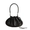 Bolsa Nuvem Bolsa Tote Nicho Bolsa de Mão Circular Retro Plissada Fechamento com Cordão Pequena Bolsa Bolinho Bolsa de Ombro Único Transversal