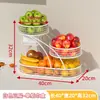 Plato de frutas para el hogar, sala de estar, mesa de café, multicapa, lujo ligero, cesta de frutas de alta gama, dulces, pasteles, frutas secas, exhibición de bocadillos, estante de almacenamiento