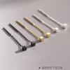 Aretes Cuadrados de Plata Esterlina S925 Aretes Cuadrados Pequeños Aretes Sencillos de Moda y Personalidad Versátiles Aretes de Viento Frío Accesorios para las Orejas de Mujer