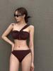 Traje de baño nuevo 2024 con hombros descubiertos para mujer, adelgazante, sexy, para playa, resort, aguas termales [primera generación]]