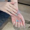 Arte de uñas nuevo arte de uñas japonés joyería corazón torcido taladro de fondo puntiagudo DIY color de uñas de corazón pedrería taladro K9 al por mayor