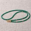 Cadena de ónix verde de 4,6 mm con forma de Buda de Tailandia, joyería para hombres y mujeres, collar con colgante de jade de Tailandia, cuerda colgante.