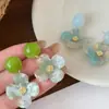 Pendientes de Flor de Resina Fresca de Verano, Estilo Vacacional, Diseño Simple, Lujo Ligero, Pendientes de Gama Alta