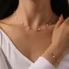 Joyería Popular Transfronteriza Europea y Americana, Collar de Cristal Dopamina Dulce, Cadena para Clavícula, Pulsera, Accesorio para el Cuello de Mujer, Accesorio de Moda
