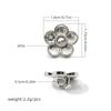 Decoración de Cordones DIY de Diamantes Completos Transfronteriza Hebilla Metálica con Diamantes y Perlas Trébol de Cuatro Hojas con Agujeros para Decoración de Tenis Hebilla