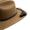 Moda europea y americana sombrero de lana pura estilo mezclilla sombrero de fieltro de oveja